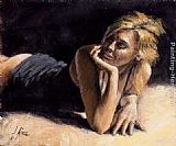 Fabian Perez Famous Paintings - second blonde